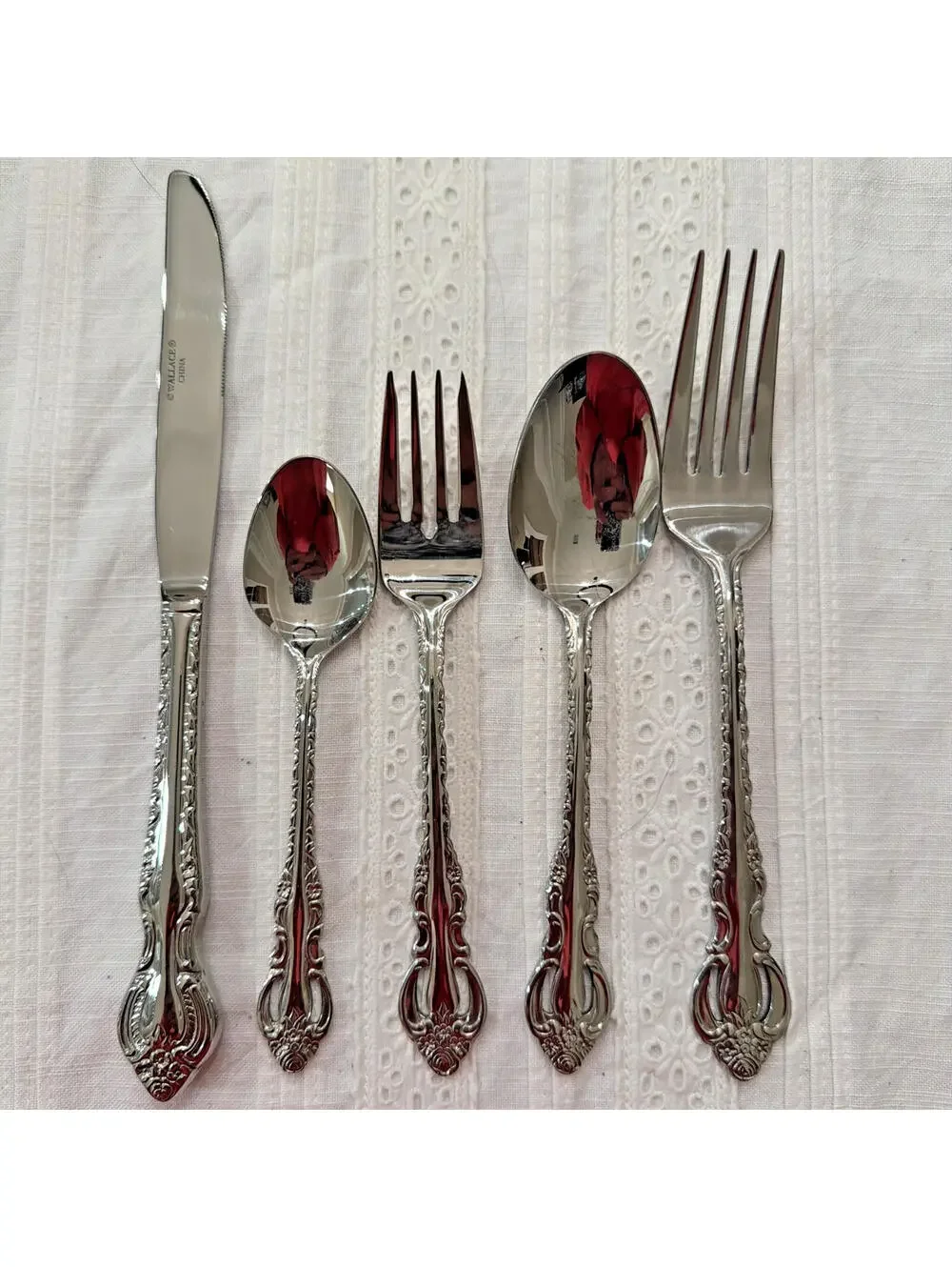 Wallace Countess Stainless Steel Flatware – Service for 12 – 61 Pc Set